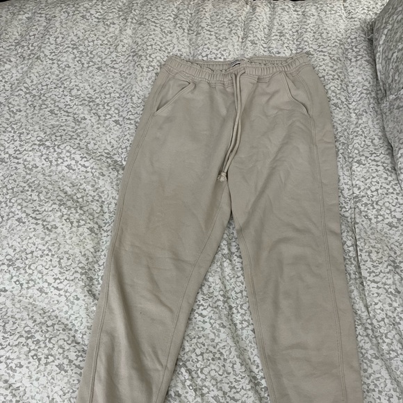 Abercrombie tan sweat pants size Medium - Picture 3 of 6
